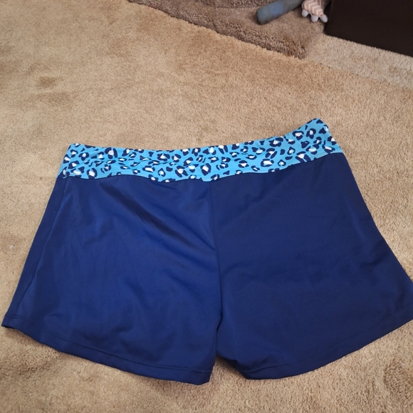 Blue Leopard Print Tankini Top - Picture 4 of 5